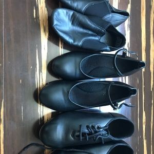 Women’s size 7 tap, character and jazz shoes black